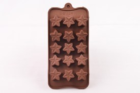 Molde silicona bombones 15 estrellas relieve